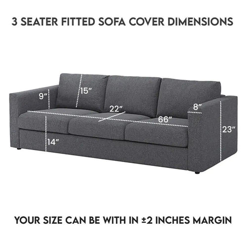 Bubble Sofa Cover – Stretchable Cover with Bubble Texture | Slip-Resistant |Black Colour