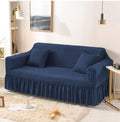Bubble Sofa Cover – Stretchable Cover with Bubble Texture | Slip-Resistant |Blue Colour