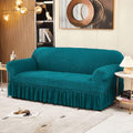 Bubble Sofa Cover – Stretchable Cover with Bubble Texture | Slip-Resistant |Zink Colour