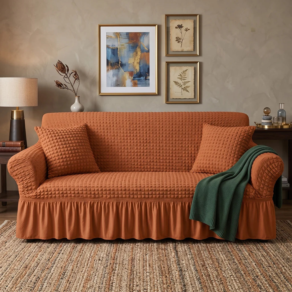 Custom Made Stripe Bubble Sofa Covers for All Sofa Types – Order Online Now