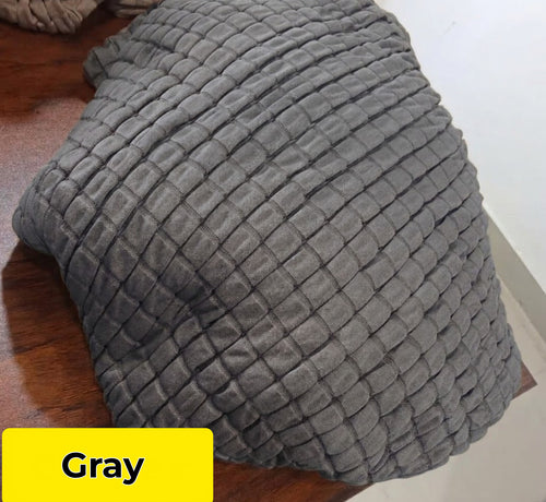 Bubble Sofa Cover – Stretchable Cover with Bubble Texture | Slip-Resistant | Gray Colour