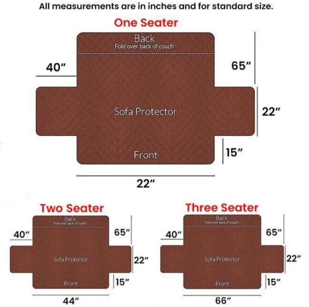 Premium Ultrasonic Quilted Sofa Cover-Sofa Coat- Export Quality Micro Fabric Easy Washable  - Golden Colour