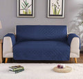 Premium Ultrasonic Quilted Sofa Cover-Sofa Coat- Export Quality Micro Fabric Easy Washable  - Blue Colour