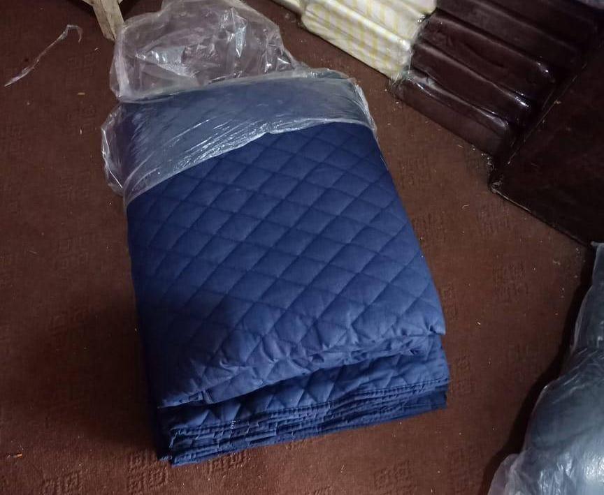 Premium Ultrasonic Quilted Sofa Cover-Sofa Coat- Export Quality Micro Fabric Easy Washable  - Blue Colour